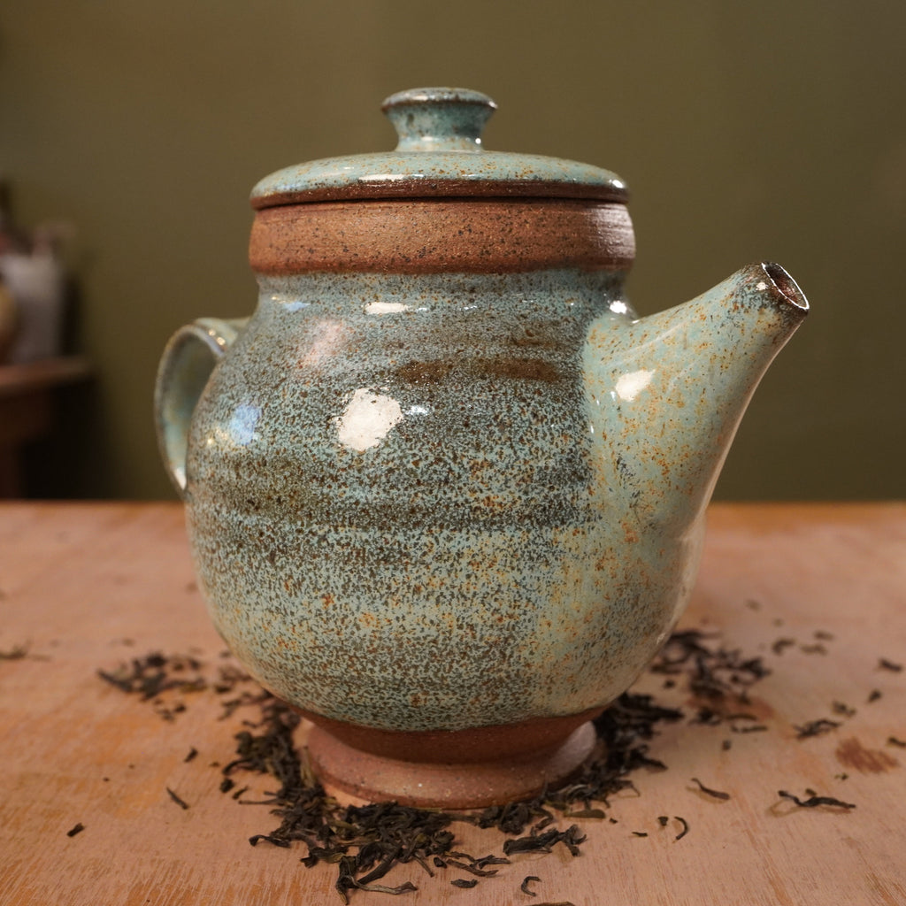 Handmade Lagoon Blue Stoneware Teapot | Wheel-Thrown Ceramic Teapot