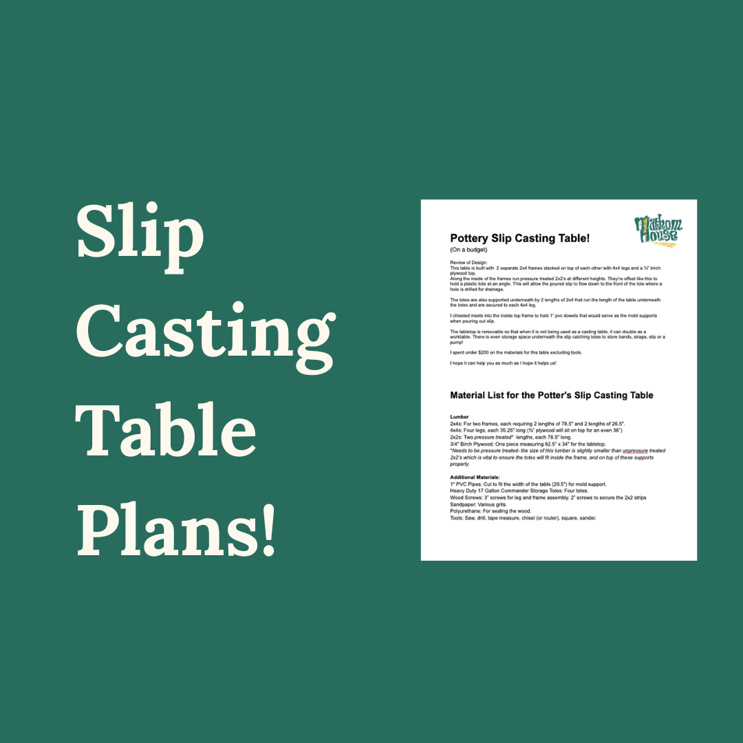 Download: FREE Pottery Slip Casting Table Plans